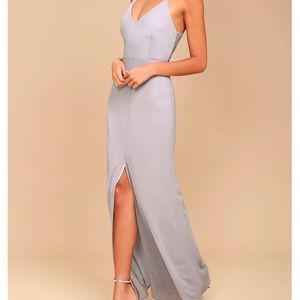 Lulus backless lace maxi dress